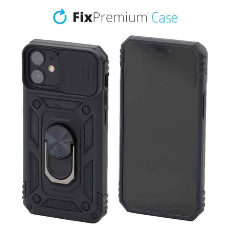 FixPremium - CamShield Hülle für iPhone 12 mini, schwarz