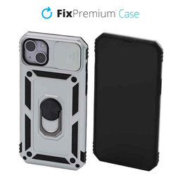 FixPremium - CamShield Hülle für iPhone 14 Plus, weiß