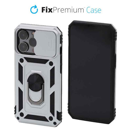 FixPremium - CamShield Hülle für iPhone 14 Pro, weiß