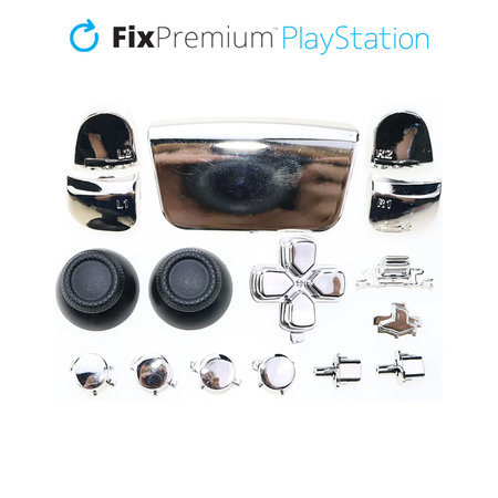 FixPremium - Luxury Dekorative Elemente für PS5 DualSense, silber