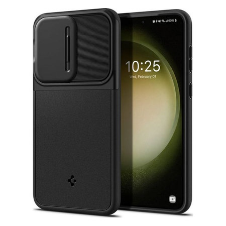 Spigen - Hülle Optik Armor für Samsung Galaxy S23, schwarz