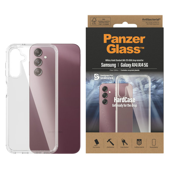 Hülle HardCase AB für Samsung Galaxy A14/A14 5G, Transparent, PanzerGlass