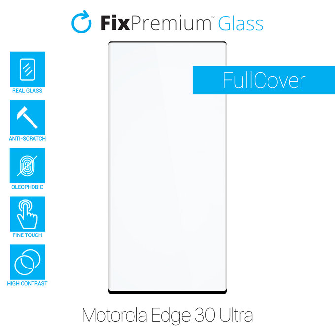 FixPremium FullCover Glass - Gehärtetes Glas für Motorola Edge 30 Ultra