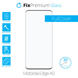 FixPremium FullCover Glass - 3D Gehärtetes Glas für Motorola Edge 40