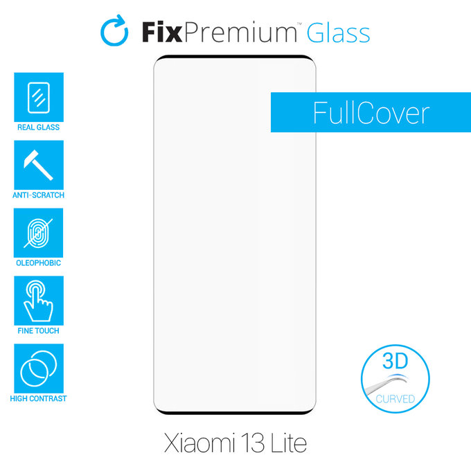 FixPremium FullCover Glass - Gehärtetes Glas für Xiaomi 13 Lite