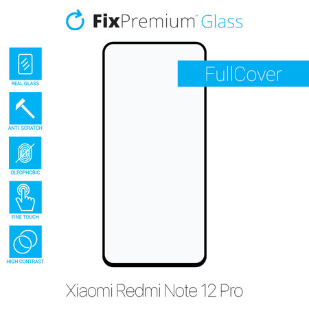 FixPremium FullCover Glass - Gehärtetes Glas für Xiaomi Redmi Note 12 Pro