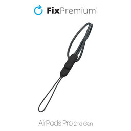 FixPremium - Gurt für AirPods Pro 2, schwarz