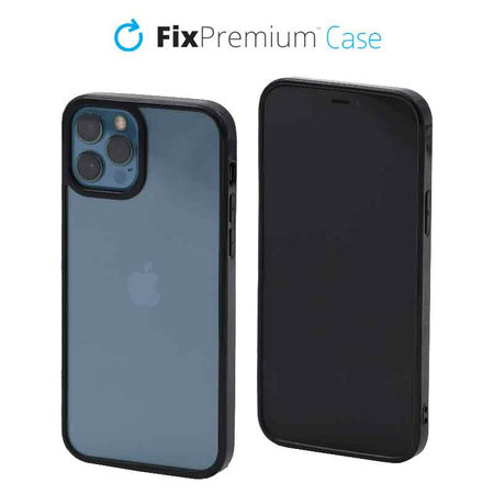 FixPremium - Hülle Invisible für iPhone 12 und 12 Pro, schwarz