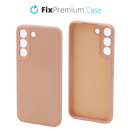 FixPremium - Hülle Rubber für Samsung Galaxy S22, lachsfarben