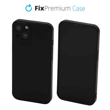 FixPremium - Hülle Rubber für iPhone 13 und 14, schwarz