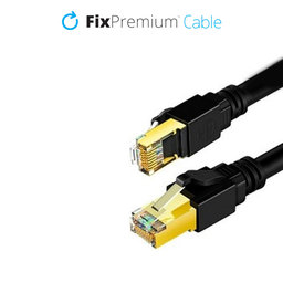 FixPremium - Netzwerkkabel - RJ45 / RJ45 (1m), schwarz