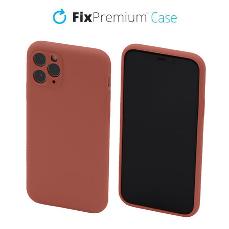 FixPremium - Silikon Hülle für iPhone 11 Pro, burgund