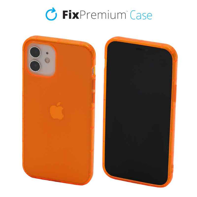 FixPremium - Hülle Clear für iPhone 12 und 12 Pro, orange