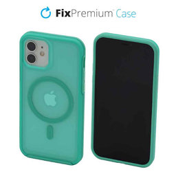 FixPremium - Hülle Clear s MagSafe für iPhone 12 und 12 Pro, mint blue