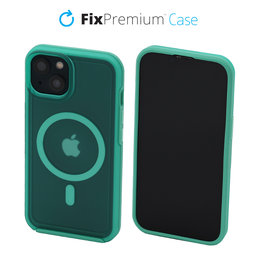 FixPremium - Hülle Clear s MagSafe für iPhone 13, mint blue