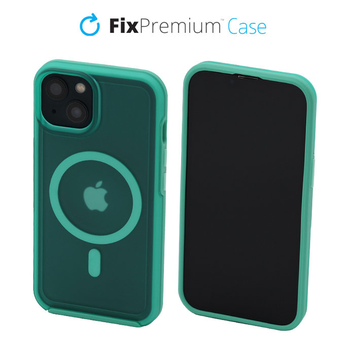 FixPremium - Hülle Clear mit MagSafe für iPhone 13, mint blue