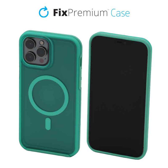 FixPremium - Hülle Clear mit MagSafe für iPhone 13 Pro Max, mint blue