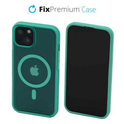 FixPremium - Hülle Clear s MagSafe für iPhone 14, mint blue