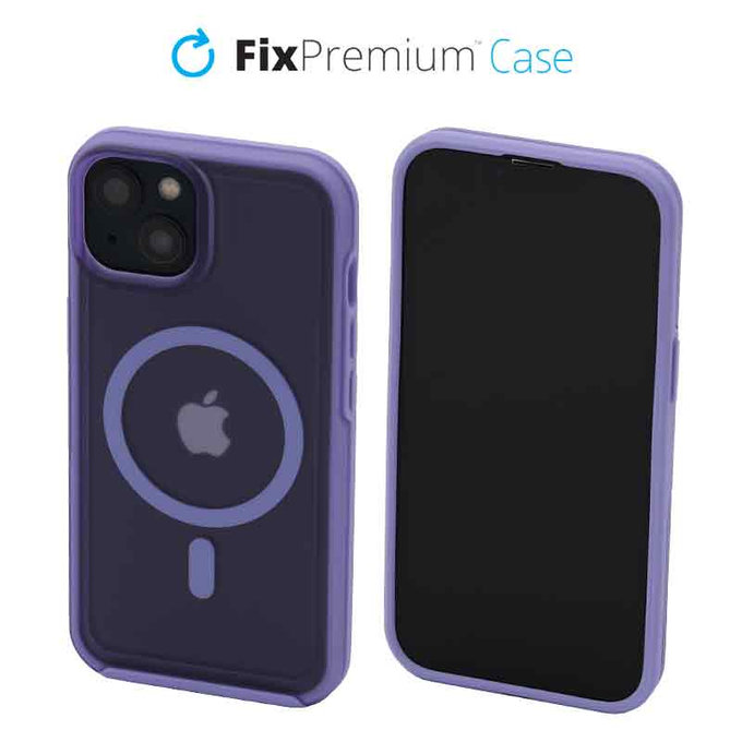 FixPremium - Hülle Clear mit MagSafe für iPhone 14, lila