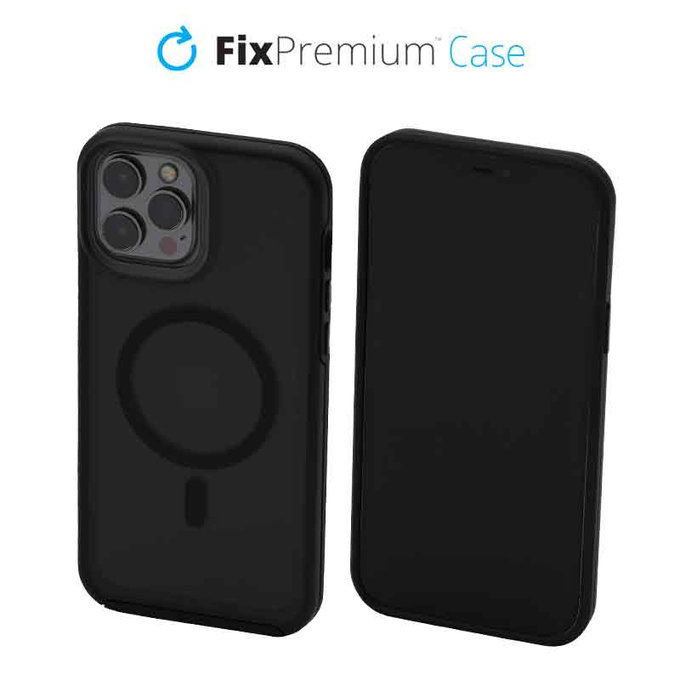 FixPremium - Hülle Clear mit MagSafe für iPhone 13 Pro Max, frost black