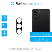 FixPremium Glass - Gehärtetes Glas für die rückwärtige Kameralinse für Samsung Galaxy S23 und S23+