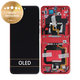 Motorola Razr 40 Ultra - LCD Display + Touchscreen Front Glas + Rahmen (Viva Magenta) - 5D68C22598 Genuine Service Pack