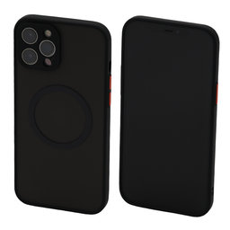 FixPremium - Hülle Matte mit MagSafe für iPhone 12 Pro Max, schwarz
