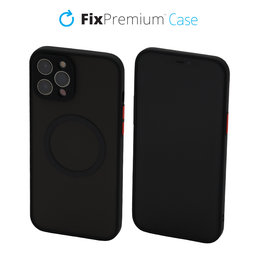 FixPremium - Hülle Matte mit MagSafe für iPhone 12 Pro Max, schwarz