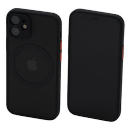 FixPremium - Hülle Matte mit MagSafe für iPhone 12 mini, schwarz