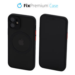 FixPremium - Hülle Matte mit MagSafe für iPhone 12 mini, schwarz