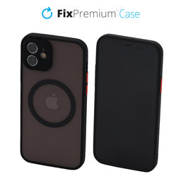 FixPremium - Hülle Matte mit MagSafe für iPhone 12, schwarz