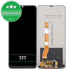 Oppo A17 - LCD Display + Touchscreen Front Glas (Midnight Black) TFT