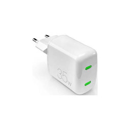 PURO - Ladeadapter MiniPro 2x USB-C, GaN, 35W, weiss