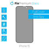 FixPremium Privacy Anti-Spy Glass - Gehärtetes Glas für iPhone 15