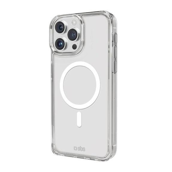 SBS - Hülle Light Mag mit MagSafe für iPhone 15 Pro Max, transparent