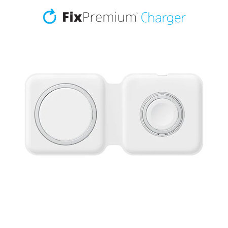 FixPremium - MagSafe Duo für iPhone und Apple Watch, weiss