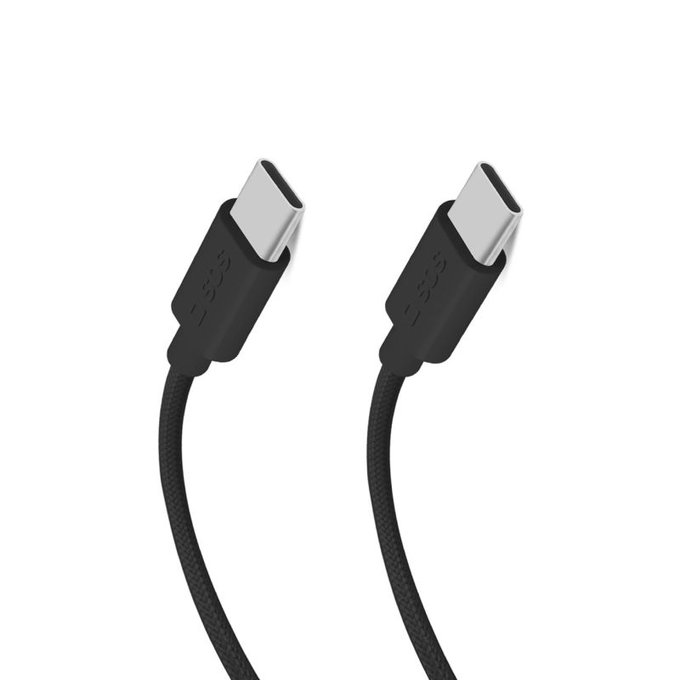 SBS - USB‑C/USB‑C Kabel USB-C/USB-C, 60W, PD, 1.5m, schwarz