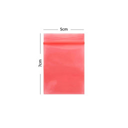 ESD-antistatisch Druckverschlussbeutel (Red) - 5x7cm 100Stk.