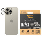Kameraobjektivschutz Hoops für iPhone 15 Pro/15 Pro Max, Natural Metal, PanzerGlass