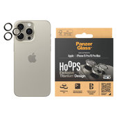 Kameraobjektivschutz Hoops für iPhone 15 Pro/15 Pro Max, Natural Titanium, PanzerGlass