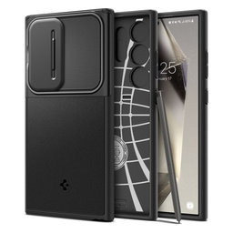 Spigen - Hülle Optik Armor für Samsung Galaxy S24 Ultra, schwarz