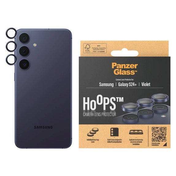 Kameraobjektivschutz Hoops für Samsung Galaxy S24+, Violett, PanzerGlass
