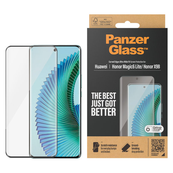 Panzerglas UWF für Honor Magic6 Lite, Schwarz, PanzerGlass