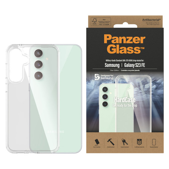 Hülle HardCase AB für Samsung Galaxy S23 FE, Transparent, PanzerGlass