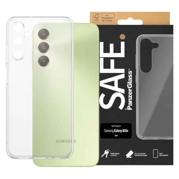 Hülle TPU für Samsung Galaxy A05s, Transparent, SAFE by PanzerGlass