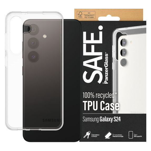Hülle TPU für Samsung Galaxy S24, Transparent, SAFE by PanzerGlass