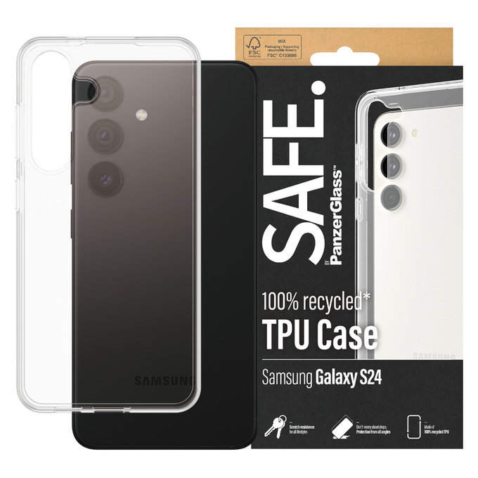 Hülle TPU für Samsung Galaxy S24, Transparent, SAFE by PanzerGlass