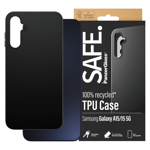Hülle TPU für Samsung Galaxy A15/A15 5G, Schwarz, SAFE by PanzerGlass