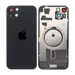 Apple iPhone 15 Plus - Rückgehäuseglas + Kameraglas + Metallplatte + Magsafe-Magnet (Black)