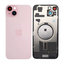 Apple iPhone 15 Plus - Rückgehäuseglas + Kameraglas + Metallplatte + Magsafe-Magnet (Pink)